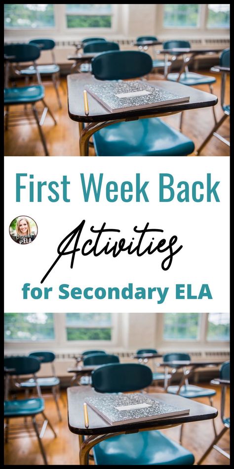 Here are SEVEN engaging activities for the first week back to school in middle school and high school English Language Arts. #middleschoolELA #highschoolELA #English #teachwriting #LanguageArts #backtoschool Eld Lessons High School, Language Arts Bulletin Boards Middle School, Middle School Ela Lesson Plans, Project Based Learning High School English, High School Traditions Ideas, High School English Classroom Aesthetic, High School English Bell Ringers, High School Newsletter, High School Esl Activities