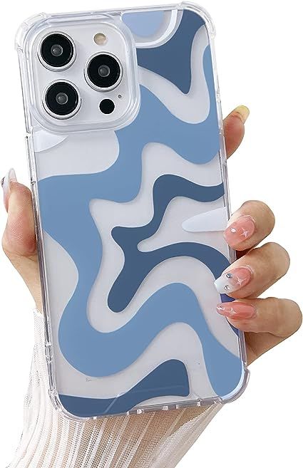 Preppy Phone Case, Summer Phone Cases, Blue Phone Case, White Phone Case, Produk Apple, Girl Phone Cases, Wavy Pattern, Pretty Phone Cases, Phone Cases Marble