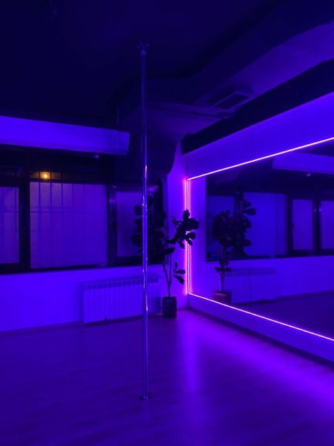 Aesthetic Pole Dancing Room, Pole In Room Aesthetic, Pole Studio Aesthetic, Home Dance Studio Aesthetic, Dance Room In House Aesthetic, Dance Studio In House, Pole Dance Home Studio, Room With Pole, Pole Dance Studio Design