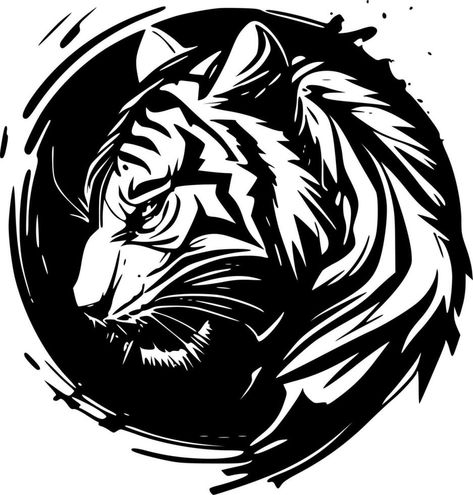 Tigers - High Quality Vector Logo - Vector illustration ideal for T-shirt graphic Tiger Vector Art, Graphics Logo Design, Tiger Vector Logo, Harimau Vector, Tiger Vector Illustration, Tiger Logo Graphics, Tiger Logo Design, Logo Design Ideas Graphics, Tiger Stencil