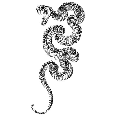 Viper Snake Tattoo Design, Hooded Reaper Tattoo, Snake Skeleton Tattoo Design, Snake Circle Tattoo, Boa Constrictor Tattoo, Boa Snake Tattoo, Black And Green Tattoo, Snake Skeleton Drawing, Nge Tattoo