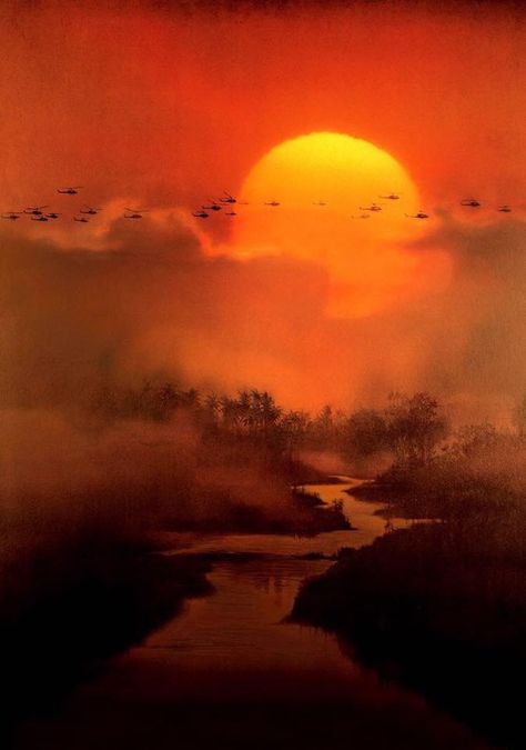 Bob Peak's artwork for the classic Apocalypse Now movie poster Apocalypse Now Aesthetic, Apocalypse Now Wallpaper, Apocalypse Now Poster, Apocalypse Wallpaper, Apocalypse Now Movie, Bob Peak, Apocalypse Now, Film Posters Art, Movie Directors