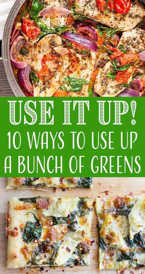 Recipes With Greens, Power Greens Recipe, Recipe Using Kale, Mixed Greens Recipe, Cooked Arugula, Fresh Spinach Recipes, Sheet Pan Pizza, Spinach Recipes Healthy, Cooking Spinach