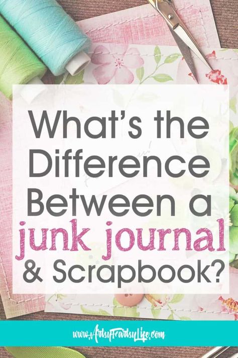 What Is The Difference Between a Junk Journal and Scrapbook? If you are new to Junk Journalling or Scrapbooking, you may be wondering what the difference is! Here are my best tips and ideas for figuring out which one you should do. Cartonnage, Memory Keeping Journal, Boho Journal, Handmade Journals Diy, Journal Techniques, Smash Journal, Diy Journal Books, Smash Books, Mini Journal