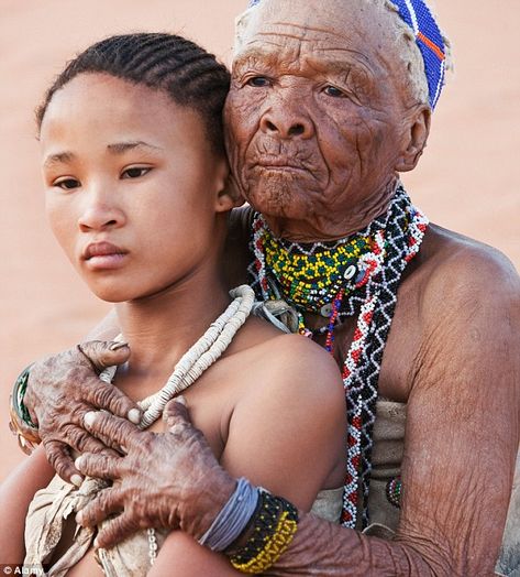 Genetic study challenges theory that modern humans came from just one place in Africa | Daily Mail Online Khoisan Art, Khoisan People, Femininity Art, African Ancestors, Godfather Quotes, Africa People, Diverse People, Oldest Human, Hunter Gatherer