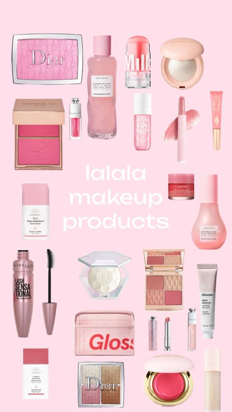 Lalala Products, Lalala Makeup, Mecca Products, Mecca Makeup, Sephora Aesthetic, School Moodboard, Preppy Skincare, Wishlist Ideas, Makeup Display