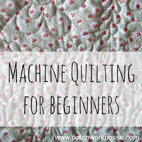 Patchwork, Machine Quilting For Beginners, Hand Quilting Designs, Quilting Guides, Paper Piecing Tutorial, Hand Quilting Patterns, Sewing Machine Quilting, Free Motion Quilting Patterns, Machine Quilting Patterns