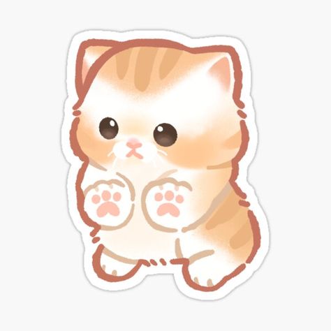 Millions of unique designs by independent artists. Find your thing. Cute Stickers Drawings, Stikers Cute, Cute Cats Stickers, Cat Cute Sticker, Cute Stickers Cat, Gatos Cute, Kawaii Cat Stickers, Cute Cat Poster, Cute Cat Stickers