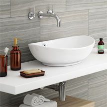 Costa Counter Top Basin - Oval Medium Image Counter Top Basin, Soap Dispenser Wall, Rustic Counter, Cheap Countertops, Shampoo Dispenser, Modern Bathroom Sink, Modern Appliances, Cheap Bathrooms, Diy Countertops