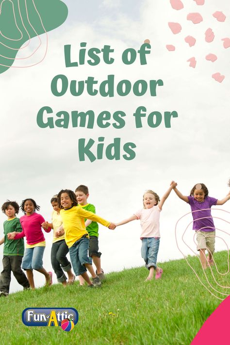 Playing outdoors ensures our children are getting the necessary amount of exercise, and helps develop the muscles and coordination of children as a result. Best of all, engaging in outdoor games allows for the development of other important life skills, such as social interaction. Fun Outdoor Games For Kids, Outdoor Games To Play, Summer Boredom Busters, Summer Boredom, Outside Games, Playground Games, Fun Outdoor Games, Outdoor Games For Kids, Boredom Busters