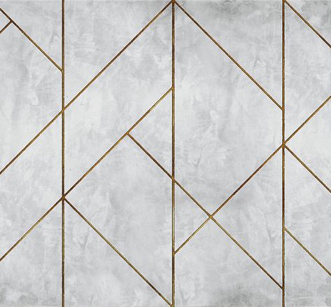 Montmartre 'Geometric Concrete' Mural Design reference 7000072 Gold #PaperMoon #Wallpaper #InteriorDesign #WallMurals #RoomSettings Strip Design Pattern, Wallpaper Design For Office, Grooves Design Wall, Concrete Mural, Wallpaper Bedroom Feature Wall, Textures Murales, Feature Wall Bedroom, Quilt Modernen, Wall Panel Design