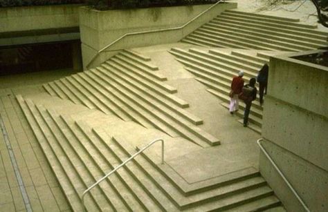 Stair ramp combination Barrier Free Design, Ramp Stairs, Ramp Design, Access Ramp, Escalier Design, Wheelchair Ramp, Building Images, Stairway To Heaven, Universal Design