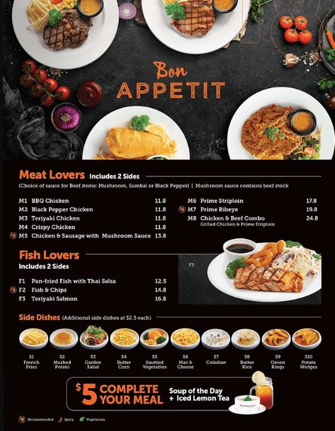 Hello, Western food lovers. Do you want to eat tasty seafood and meat at a reasonable price?... The post Eighteen Chefs Menu Singapore Updated Price 2023 appeared first on SGP Menu. Singapore Foods, Chicken Drummettes, Tempura Fish, Striploin Steak, Pasta Menu, Pan Fried Fish, Appetizer Platters, Appetizer Menu, Teriyaki Salmon