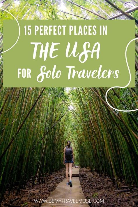 Solo Travel Vision Board, Best Places For Single Women To Travel, Cheap Solo Female Travel, Trips For Single Women, Solo Travel Usa Female, Solo Travel Destinations United States, Safest Places To Travel Woman, Best Solo Trips For Women In The Us, Solo Vacation Ideas Woman