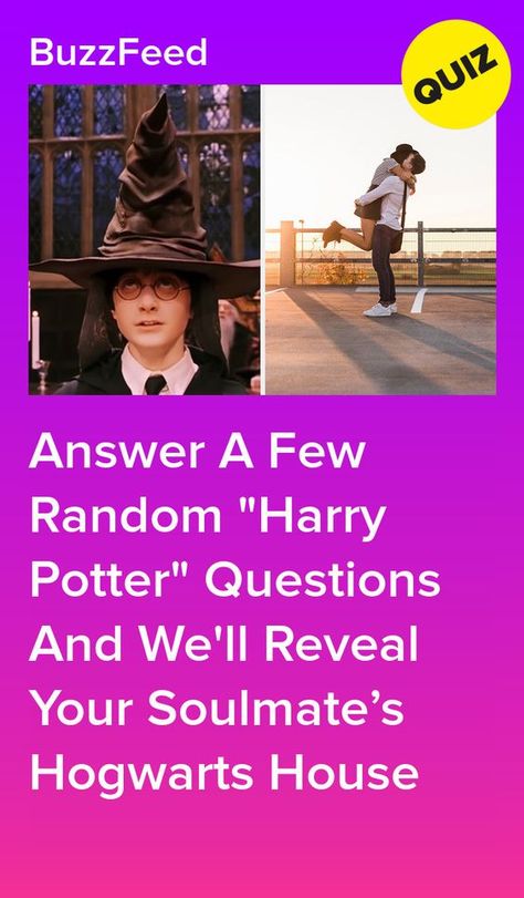 Answer A Few Random "Harry Potter" Questions And We'll Reveal Your Soulmate’s Hogwarts House #quiz #quizzes #buzzfeed #triviaquestionsandanswers #quizzesbuzzfeed #trivia #quizzesforfun #funquiz #harry #harrypotter #harrypotterhouse Harry Potter Girlfriend, Harry Potter Life Quiz Long Results, Harry Potter Soulmate Quiz, Harry Potter Quizzes Hogwarts Houses, Harry Potter Zodiac Signs, Harry Potter Character Quiz, Harry Potter Questions, Harry Potter Buzzfeed, Hogwarts Houses Quiz