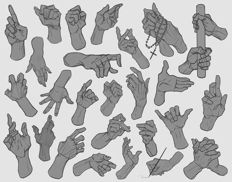Hand Studies, Austin DeGroot on ArtStation at https://www.artstation.com/artwork/rRa0Oa Hand References Drawing, Hand Gesture Drawing, Hand References, Drawing Hand, Reference Drawing, Hand Drawing Reference, Anatomy Sketches, Hand Reference, Body Reference Drawing