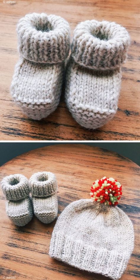 Sweet Knitted Baby Booties. Every newborn and every toddler needs a nice, cosy and warm pair of kitted boots. You can easily adjust the size of them as the baby grows. You can even make a pair for yourself.  In other words, it's really easy and fun, give it a try! I absolutely love these cuties!  #freeknitpattern #baby #booties Knitted Baby Boots, Baby Boy Knitting Patterns Free, Easy Baby Knitting Patterns, Baby Hat Knitting Patterns Free, Boys Knitting Patterns Free, Baby Booties Free Pattern, Baby Booties Knitting Pattern, Baby Hat Knitting Pattern, Crochet Baby Beanie