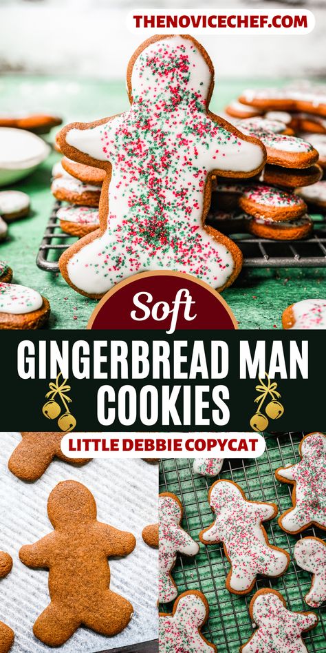 Homemade Gingerbread Cookies Recipe, Little Debbie Gingerbread Cookies, Sweet Gingerbread Cookies, Super Soft Gingerbread Cookies, Gingrtbread Cookies, Small Batch Gingerbread Cookies, Frosting For Gingerbread Cookies, Gingerbread Cookie Icing Recipe, Gingerbread Cookies No Chill