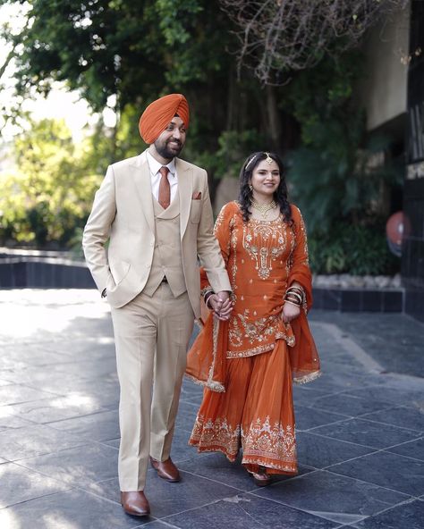 Punjabi Casual Suits, Suit For Newly Wed Bride, Suits For Newly Wed Bride, Bride To Be Outfit Ideas, Couple Dresses, Pajama Men, Latest Salwar Suit Designs, Bride Groom Poses, Bridal Suit