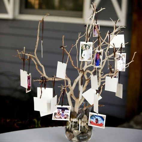 decor Natal, Memory Table, Picture Tree, Ideas Family, Tree Wedding, Photo Tree, Deco Table, Centre Pieces, Budget Wedding