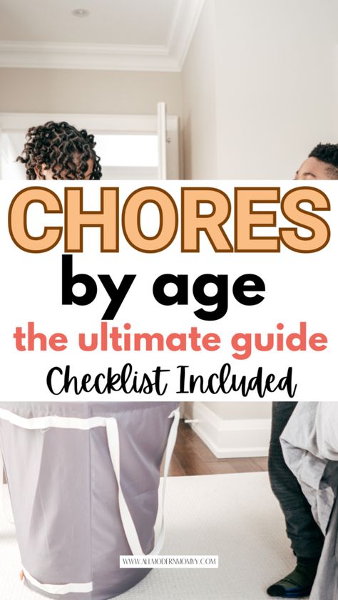 Age Appropriate Chores for Kids -Checklist Included Kid Chores By Age, Chores For Kids Age 7-8, Kids Chores By Age, Chores By Age, Preschool Chores, Chores For Kids By Age, Age Appropriate Chores For Kids, Kids Chores, Chore Checklist