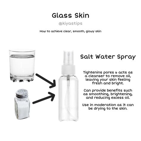 Salt Water For Skin, Éd Twt, Glass Skin Tips, Skincare Tips Beauty Secrets, Wonyoungism Tips, Glass Skin Routine, Good Skin Tips, Basic Skin Care Routine, Beauty Routine Tips