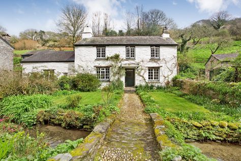 This stunning Cornish cottage for sale comes with a converted watermill Nature, Character House, Fowey Cornwall, Georgian Houses, Cornish Cottage, English Country Cottages, Country Cottages, British Architecture, Cottage Exterior