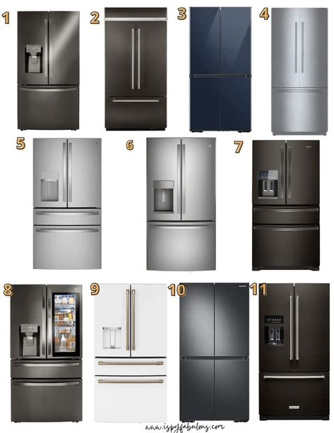Let's face it: we all need a refrigerator. It might as well be one that you really like and improves your quality of life. Sharing what we really think about our new LG french door refrigerator and the other 10 that we almost bought. #refrigerator #appliances 5 Door Refrigerator, 42” Refrigerator, Lg Fridge Double Door, Black Fridge In Kitchen, Lg Signature Refrigerator, Kitchen Aid Refrigerator, Ge Cafe Refrigerator French Doors, Fridgedaire Professional Fridge Freezer, Types Of Refrigerators