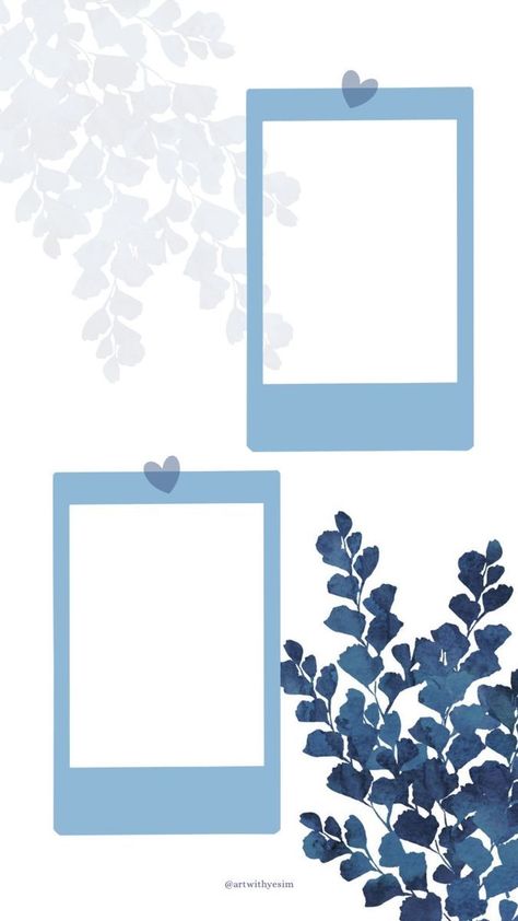 Insta Photo Frame Design, Picture Templates Photo Collages Aesthetic, Cute Photo Frame Template, Polaroid Blue Aesthetic, Picture Collage Layout Templates, Photo Wall Collage Ideas Diy, Photo Tamplet, Wall Photo Collage Ideas Frames, Insta Photo Template