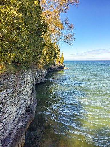 Cave Point County Park in Door County WI Door County Wi, Door County Wisconsin, Sturgeon Bay, Park Trails, In Door, Door County, Trail Maps, Picnic Area, Lake Michigan