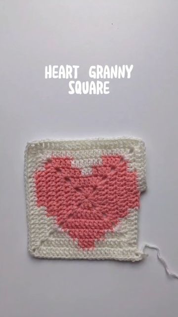 Knitting | Crocheting 🧶 on Instagram: "CROCHET HEART GRANNY SQUARE 😩💗 📹: @atainya Follow @crochetqueen1 for more knitting & crocheting tips 🧶 Follow @crochetqueen1 for more knitting & crocheting tips 🧶" Fimo, How To Crochet A Solid Granny Square, Easy Crochet Room Decor, Crochet Heart Granny Square, Heart Granny Square, 2023 Crochet, Easy Beginner Crochet Patterns, Scrap Yarn Crochet, Crochet Tutorial Pattern
