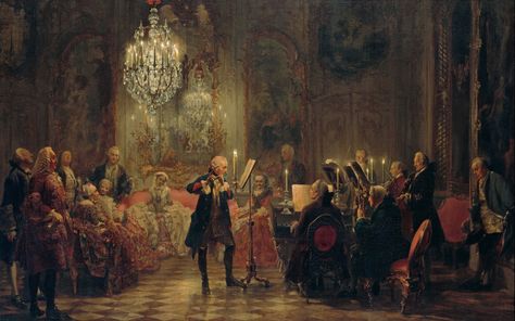 people gathering and listening to music wallpaper #painting #artwork #Prussia #concerts #king oil painting classic art #chandeliers #musician #flute #piano #candles Frederick the Great #1080P #wallpaper #hdwallpaper #desktop History Wallpaper, Frederick The Great, Japan Painting, Classic Wallpaper, Music Painting, Desktop Wallpaper Art, Sebastian Bach, Arte Popular, Music Wallpaper