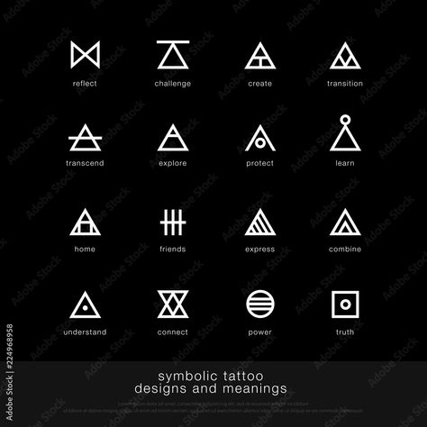 Download symbolic tattoo design and meaning. minimalist graphic tattoo icon symbol graphic design template. vector illustration Stock Vector and explore similar vectors at Adobe Stock. Tattoo With Deep Meaning Symbols, Minimalist Meaning, Intuition Tattoo Ideas, Tattoo Design And Meaning, Symbol Graphic Design, Unique Tattoos With Meaning, All Black Tattoos, Tattoo Minimalist, Triangle Tattoos