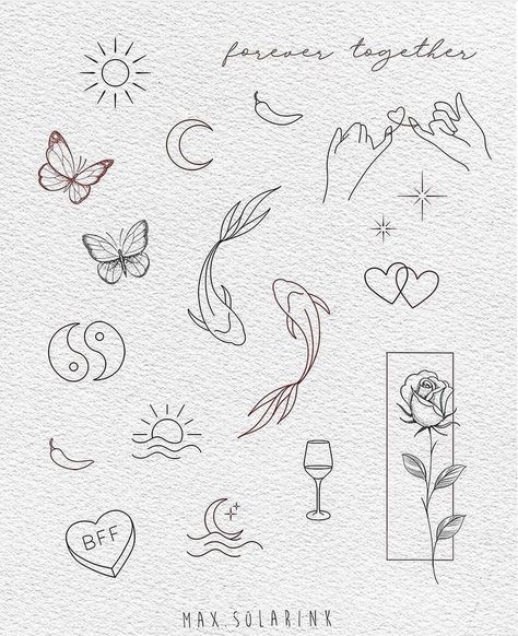 Monster Tattoo, Bestie Tattoo, Small Pretty Tattoos, Petite Tattoos, Cute Little Tattoos, Delicate Tattoo, Bff Tattoos, Cute Tiny Tattoos, Small Hand Tattoos