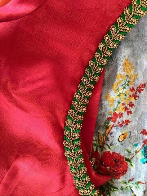 Aari Work Blouses, Work Blouse Hand Designs, Aari Work Blouse Designs, Silk Saree Blouse Designs Patterns, Maggam Work Blouse, Simple Work, Traditional Blouse Designs, Blouse Embroidery, Cutwork Blouse Designs