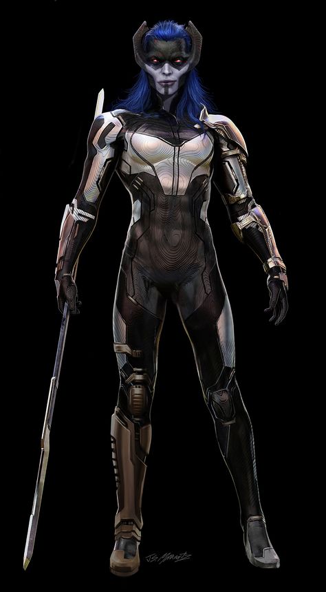 Jerad Marantz, Proxima Midnight, Female Furies, Dc Comics Vs Marvel, Mechanical Arm, Villain Costumes, Thanos Marvel, Comic Villains, Marvel Characters Art