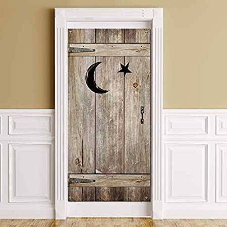 AmazonSmile: Outhouse Door Cover Party Accessory (1 count) (1/Pkg) : Home & Kitchen Outhouse Signs, Outhouse Bathroom Decor, Outhouse Door, Outhouse Bathroom, Barn Bathroom, Door Backdrops, Garage Bathroom, Country Halloween, Outhouse Decor