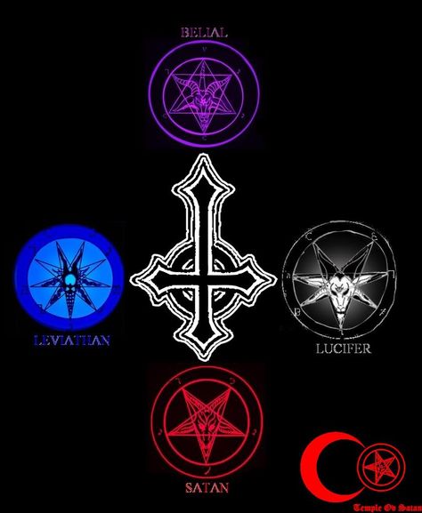 4 Crown Princes Of Hell...according to La Veyan classification....  https://www.facebook.com/TempleOvSatan?ref=tn_tnmn Dark Satanic, Supernatural Symbols, The Satanic Bible, Satanic Tattoos, Ace Of Pentacles, Arte Occulta, Cool Symbols, Element Symbols, Magic Symbols