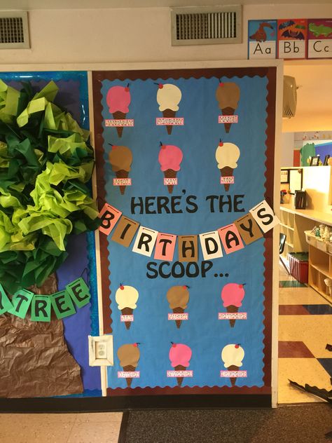 Bulletin Birthday Board Ideas, Birthday Classroom Display Ideas, Preschool Bday Boards, Middle School Birthday Bulletin Board, Teacher Birthday Bulletin Board Ideas, Birthday Wall Ideas For Preschool, Birthday Wall Daycare Ideas, Class Birthday Wall Ideas, Birthday Ideas For Classroom Wall