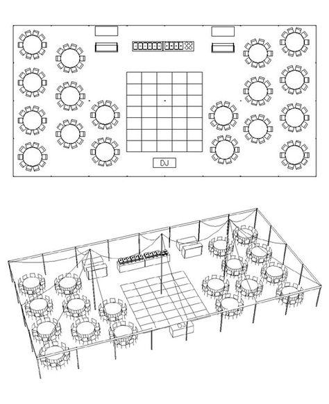 40' x 80' Pole Tent for 180 people with food, bar, and dance floor People With Food, Wedding Table Layouts, Wedding Tent Decorations, Reception Tent, Wedding Reception Layout, Tent Wedding Reception, Reception Layout, Wedding Marquee, Backyard Reception