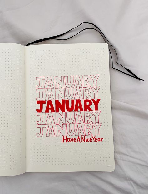 Journal Ideas For January, January Bullet Journal Cover, Notesbog Design, Journal Cover Page, Bullet Journal Cover, Bullet Journal Ideas Templates, January Bullet Journal, Creating A Bullet Journal, Bullet Journal Cover Page