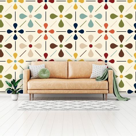 Revitalize Your Space with Mid Century Modern Peel and Stick Wallpaper: A Groovy Transformation Repositionable Wallpaper, Mid Century Modern Wallpaper, Retro Scandinavian, Mid Century Modern Office, Mid Century Modern Curtains, Mid Century Modern Aesthetic, Modern Kitchen Accessories, Modern Mural, Mid Century Modern Scandinavian