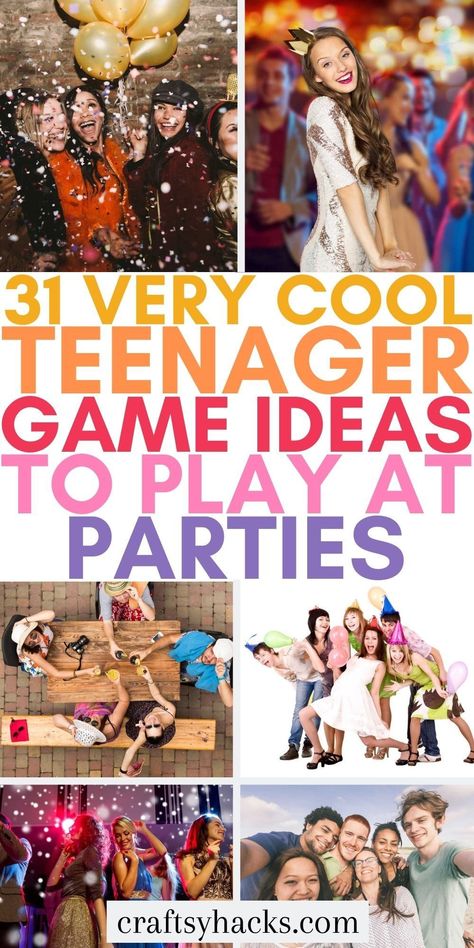 If your teens are wanting the best games for their party look no further than these cool games for teenage parties. These teenager party games are perfect for your kids to enjoy their party with their friends. 13th Bday Party Games, Teenage Birthday Activities, Activities For A Teenage Birthday Party, Games For Sweet 16 Party Activities, Teenage Bday Party Ideas, Birthday Games Ideas For Teens, Teenage Sleepover Games, Games To Play At A Teen Birthday Party, Teenage Party Games Indoor