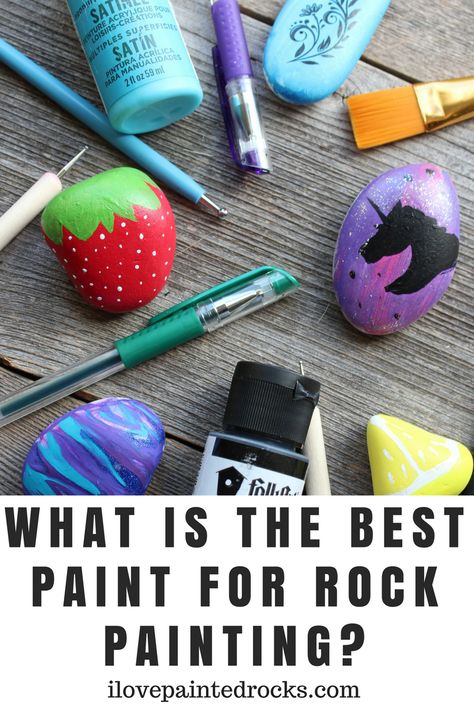 The ultimate guide to the best rock painting paint supplies. Perfect for beginners! Paint For Rocks, Rock Painting Supplies, Paint Pens For Rocks, Dotting Tools, Paint Rocks, Rock Painting Tutorial, Painted Rocks Kids, Painted Rocks Diy, Rock Painting Patterns