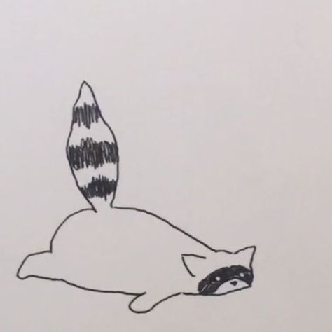 Silly Raccoon Drawing, Raccoon Simple Drawing, Raccoon Sketch Simple, Tiny Raccoon Tattoo, Easy Raccoon Drawing, How To Draw Raccoon, Simple Raccoon Drawing, How To Draw A Raccoon, Raccoon Drawing Cute