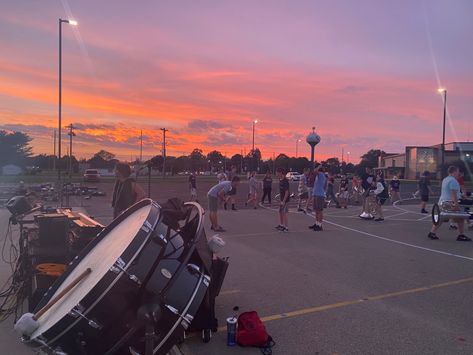 Marching Band Football Game, Band Nerd Aesthetic, Marching Band Show Ideas, Marching Band Aesthetic Percussion, Marching Band Flute Aesthetic, Band Section Leader Ideas, Marching Percussion Aesthetic, College Marching Band, Music Camp Aesthetic