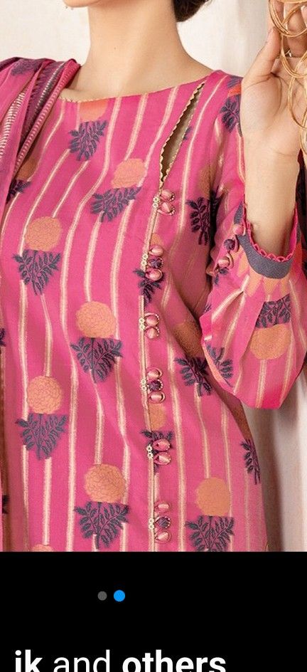 Angrakha Design Kurta, Kurta Designs For Girls Style, Lawn Kurta Designs Women, Suit Neck Designs Pakistani, Beautiful Neck Designs For Kurtis, Beautiful Kurtis Design, Designer Kurti Patterns Ideas, Pakistani Simple Dress Design, Lace Dress Designs Pakistani
