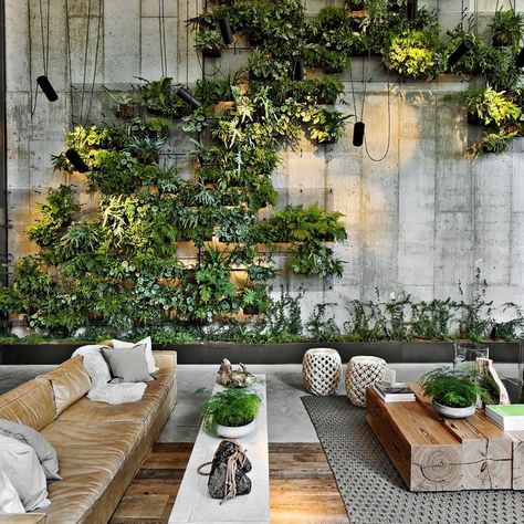 Nature, 1 Hotel Brooklyn Bridge, Diy Wainscoting, 1 Hotel, Bachelor Pad, Painted Brick, London Hotels, Bathroom Renos, Living Wall