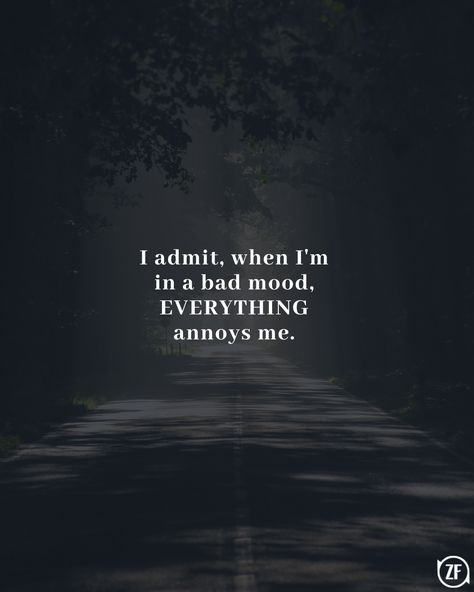 I admit, when I'm in a bad mood, EVERYTHING annoys me. Am I A Bad Person, Word Art Drawings, Bad Quotes, In A Bad Mood, Bad Person, Bad Mood, Good Mood, Deep Thoughts, A Bad