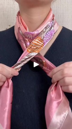 103K views · 1.6K reactions | How to tie a knot of Hermes#silkscarf #foryou #outfits_cut | Dress prepare | Dress prepare · Original audio Tie A Scarf, How To Style Hermes Scarf, How To Tie A Scarf, Hermes Scarf Tying, Long Scarf Tying, Scarf Clothes, Bow Tying, How To Tie A Knot, Scarf Ideas